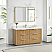 60" Free-standing Single Bath Vanity in Washed Ash Grey with Pure White Quartz Stone Top