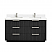 60M" Free-standing Double Bath Vanity in Oak Weathered Black with Pure White Quartz