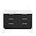 60M" Free-standing Double Bath Vanity in Oak Weathered Black with Pure White Quartz
