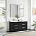 60M" Free-standing Double Bath Vanity in Oak Weathered Black with Pure White Quartz