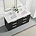 60M" Free-standing Double Bath Vanity in Oak Weathered Black with Pure White Quartz