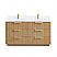 60M" Free-standing Double Bath Vanity in Washed Ash Grey with Pure White Quartz Stone
