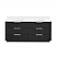 72" Free-standing Double Bath Vanity in Oak Weathered Black with Pure White Quartz Stone Top