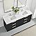 72" Free-standing Double Bath Vanity in Oak Weathered Black with Pure White Quartz Stone Top