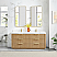  72" Free-standing Double Bath Vanity in Washed Ash Grey with Pure White Quartz Stone Top