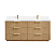  72" Free-standing Double Bath Vanity in Washed Ash Grey with Pure White Quartz Stone Top