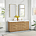  72" Free-standing Double Bath Vanity in Washed Ash Grey with Pure White Quartz Stone Top