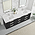 84" Free-standing Double Bath Vanity in Oak Weathered Black with Pure White Quartz Stone Top