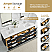 84" Free-standing Double Bath Vanity in Oak Weathered Black with Pure White Quartz Stone Top