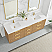  84" Free-standing Double Bath Vanity in Washed Ash Grey with Pure White Quartz Stone Top