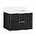  30" Floating Single Bath Vanity in Oak Weathered Black with Pure White Quartz Stone Top