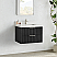  30" Floating Single Bath Vanity in Oak Weathered Black with Pure White Quartz Stone Top