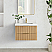  30" Floating Single Bath Vanity in Washed Ash Grey with Pure White Quartz Stone Top