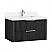  36" Floating Single Bath Vanity in Oak Weathered Black with Pure White Quartz Stone Top