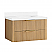  36" Floating Single Bath Vanity in Washed Ash Grey with Pure White Quartz Stone Top