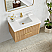  36" Floating Single Bath Vanity in Washed Ash Grey with Pure White Quartz Stone Top