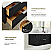 48" Floating Single Bath Vanity in Oak Weathered Black with Pure White Quartz Stone Top