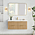 48" Floating Single Bath Vanity in Washed Ash Grey with Pure White Quartz Stone Top