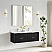  60M" Floating Double Bath Vanity in Oak Weathered Black with Pure White Quartz Stone Top