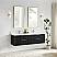  72" Floating Double Bath Vanity in Oak Weathered Black with Pure White Quartz Stone Top