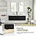  72" Floating Double Bath Vanity in Oak Weathered Black with Pure White Quartz Stone Top