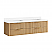 72" Floating Double Bath Vanity in Washed Ash Grey with Pure White Quartz Stone Top