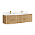 72" Floating Double Bath Vanity in Washed Ash Grey with Pure White Quartz Stone Top
