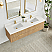 72" Floating Double Bath Vanity in Washed Ash Grey with Pure White Quartz Stone Top