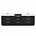 108" Combine Free-standing Double Bath Vanity in Oak Weathered Black with Pure White Quartz Stone Top