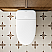  Smart Toilet Bidet in White with LED Display, Remote, Blackout Flush, Off-Seat Auto Flush, Heated Seat and Warm Air Dryer