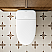  Smart Toilet Bidet in White with LED Display, Remote, Blackout Flush, Off-Seat Auto Flush, Auto Open & Close Lid, Heated Seat and Warm Air Dryer, Foot Sensor Operation