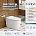  Smart Toilet Bidet in White with LED Display, Remote, Blackout Flush, Off-Seat Auto Flush, Auto Open & Close Lid, Heated Seat and Warm Air Dryer, Foot Sensor Operation
