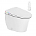  Elongated Smart Bidet Toilet with Clean Foam Shield, Built-In Tank, ADA Chair Height, Heated Seat, Warm Air Dryer, Foot Sensor Auto Flush, Child Wash & Dual Remote Controls