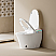  Elongated Smart Bidet Toilet with Clean Foam Shield Splash Proof, Built in Tank, ADA Chair Height, Auto Open & Close, Heated Seat, Dryer & Foot/Men's flush recognition,Child wash, Dual Remote Control