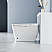 Elongated Smart Bidet Toilet with LED screen display, Built in Tank, ADA Chair Height, Heated Seat, Dryer & Foot/Remote Flush, Dual remote control