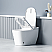  Elongated Smart Bidet Toilet with LED screen display, Built in Tank, ADA Chair Height, Auto Open & Close,Heated Seat, Dryer & Foot/Men's flush recognition,Dual remote control