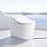  Elongated Smart Bidet Toilet with Clean Foam Shield, UV Sterilization, Heated Seat, Warm Air Dryer and Foot Sensor Operation