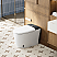  Smart Toilet Bidet in White with LED Display,Remote, Blackout Flush, Off-Seat Auto Flush, Auto Open & Close White/Black Lid, Heated Seat and Warm Air Dryer,Foot Sensor Operation