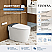  Smart Toilet Bidet in White with LED Display,Remote, Blackout Flush, Off-Seat Auto Flush, Auto Open & Close White/Black Lid, Heated Seat and Warm Air Dryer,Foot Sensor Operation