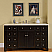 Silkroad 60 inch Crema Marfil Marble Stone Top Bathroom Double Vanity 