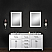 Madison Pure White 60 inch Double Bathroom Vanity Carrara Countertop