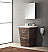 Acqua Milano 25 inch Modern Bathroom Vanity Rosewood Finish