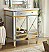 Adelina 32 inch Mirrored Gold Bathroom Vanity White Marble Top