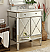 Adelina 32 inch Mirrored Silver Bathroom Vanity White Marble Top