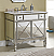 Adelina 36 inch Mirrored Silver Bathroom Vanity White Marble Top