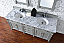 Contemporary 72 inch Double Sink Bathroom Vanity Gray Finish