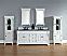 Abstron 72 inch Cottage White Double Bathroom Vanity Optional Countertops
