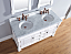 Abstron 60 inch White Finish Double Traditional Bathroom Vanity Optional Tops