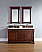 Abstron 60 inch Cherry Finish Double Traditional Bathroom Vanity 