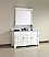 Abstron 60 inch White Finish Single Traditional Bathroom Vanity Optional Countertop